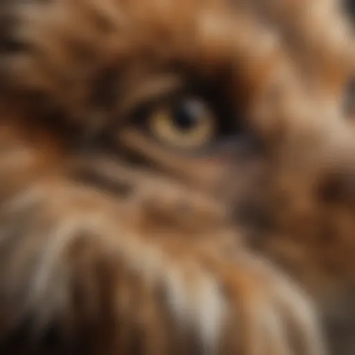 A close-up of a mammal's unique fur pattern showcasing its adaptation to habitat.