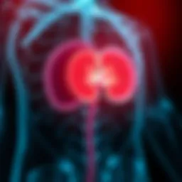 Detailed diagram of prostate anatomy highlighting cancerous areas