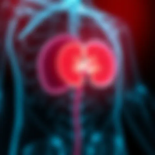 Detailed diagram of prostate anatomy highlighting cancerous areas