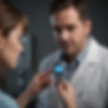 Oximetry Measurement in Healthcare A healthcare professional measuring oxygen saturation in a clinical setting