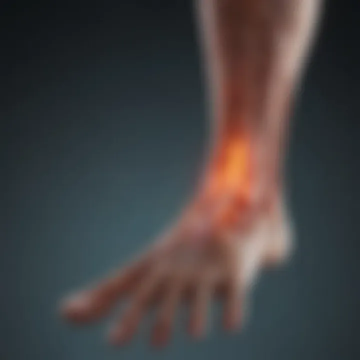 Illustration depicting the nerve damage in peripheral neuropathy