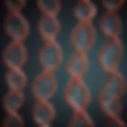 Genetic variations illustrated through DNA strands