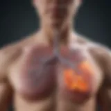 Illustration depicting a lung diagram highlighting COPD effects