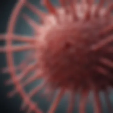 HIV Virus Characteristics Illustration of HIV virus structure, showcasing its characteristics and transmission mechanisms.