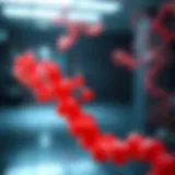 Illustration of the transcription process in polypeptide synthesis