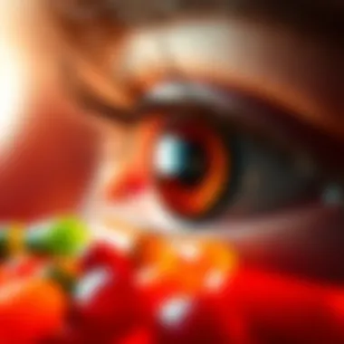 Illustration of vitamins impacting ocular health